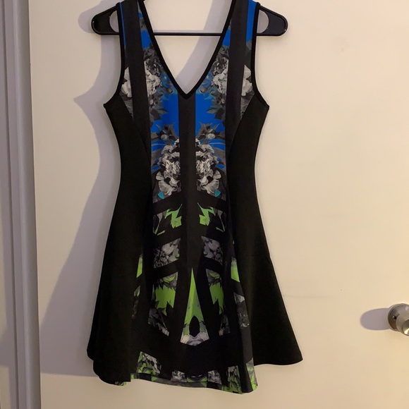 Black multicolor midi dress - Picture 2 of 2